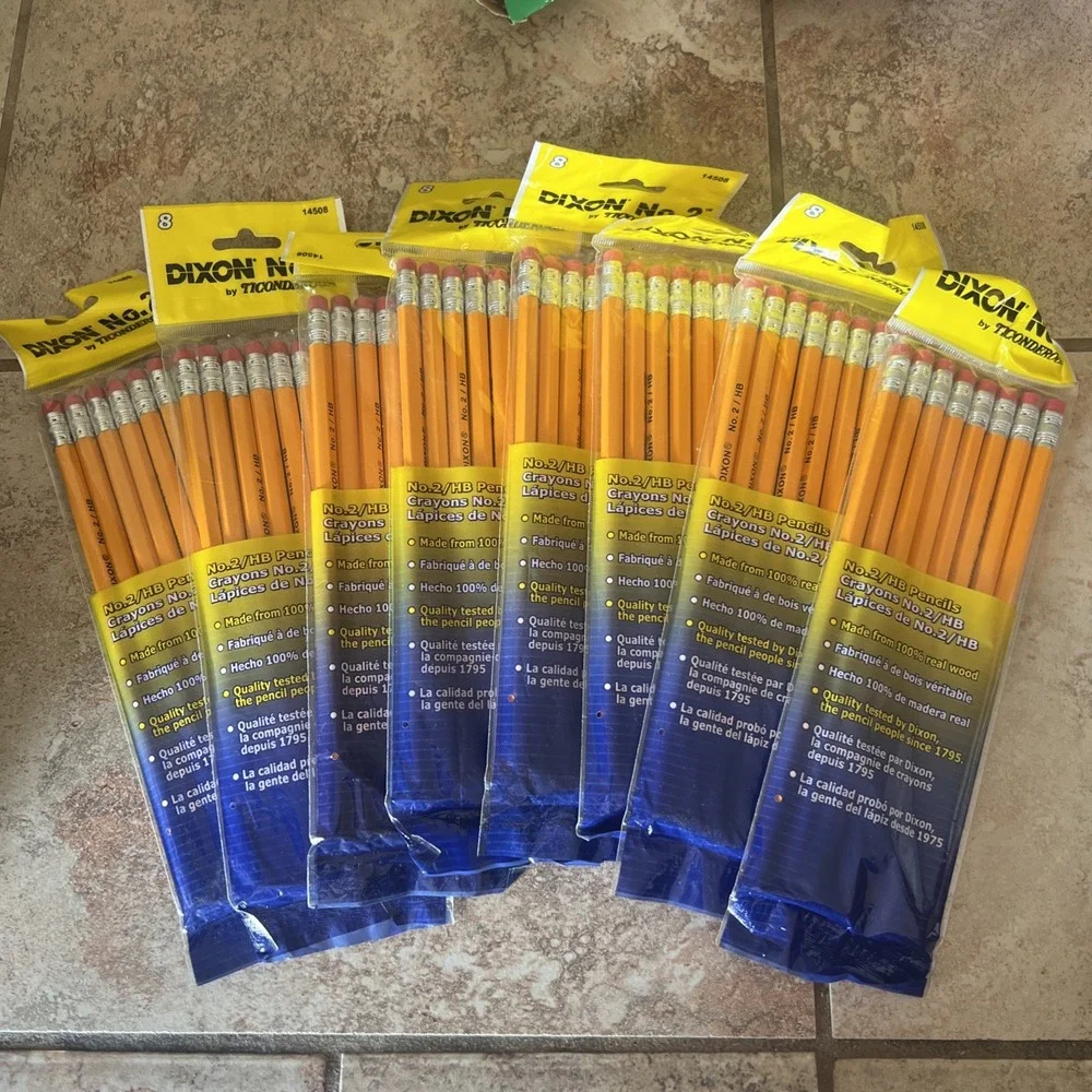 Dixon Ticonderoga No. 2 Pencils- 8 Packs Of 8